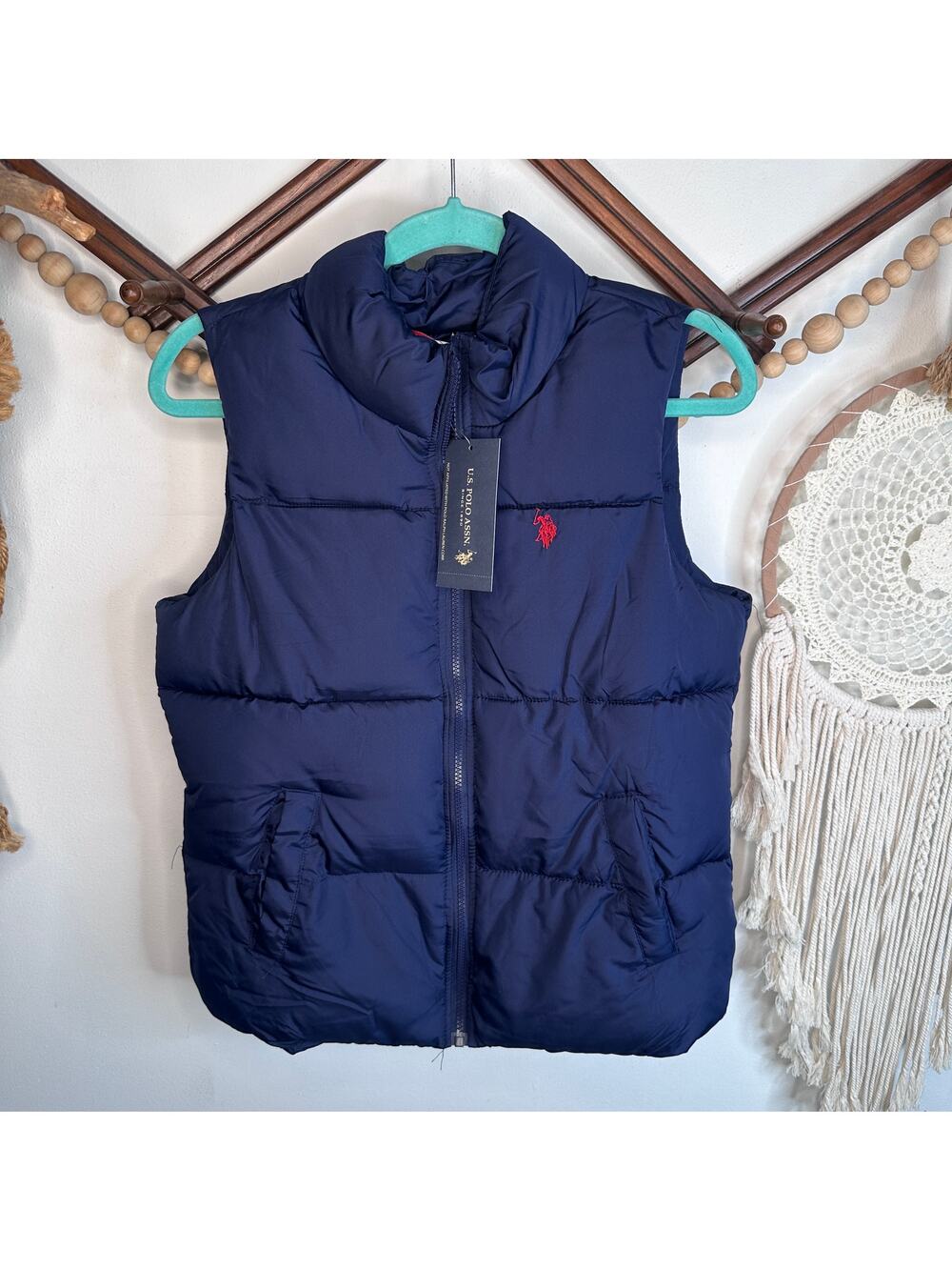 NEW US Polo Assn Navy Blue Puffer Vest